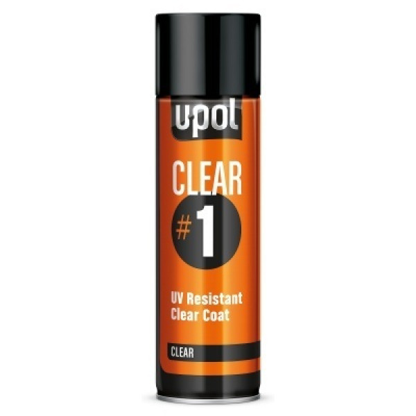 Лак UV CLEAR#1 устойчивый с высоким глянцем,аэрозоль 450мл.,прозрачный,U-pol, шт.